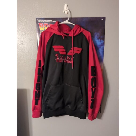 ESAWF Flight Club Flight Boyz Red Black Pullover Hoodie Size XL - Picture 1 of 6